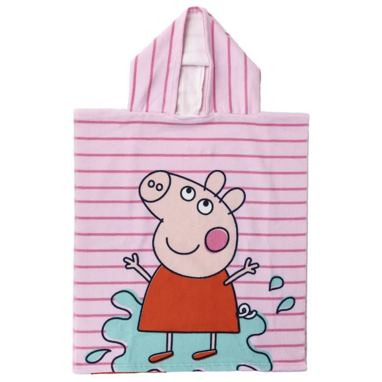 Handtuch Badetuch Duschtuch Peppa pig Frotthandtuch mit Kapuze Peppa Pig Rosa 5