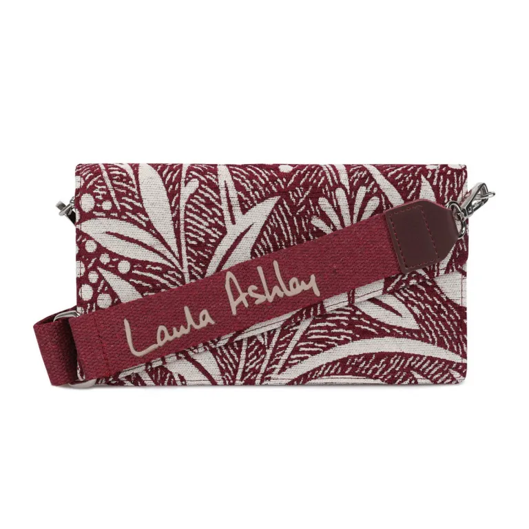 Laura ashley Damen Handtasche Laura Ashley CRESTON-FLOWER-CLARET-RED Grau 24 x 13 x 3 cm