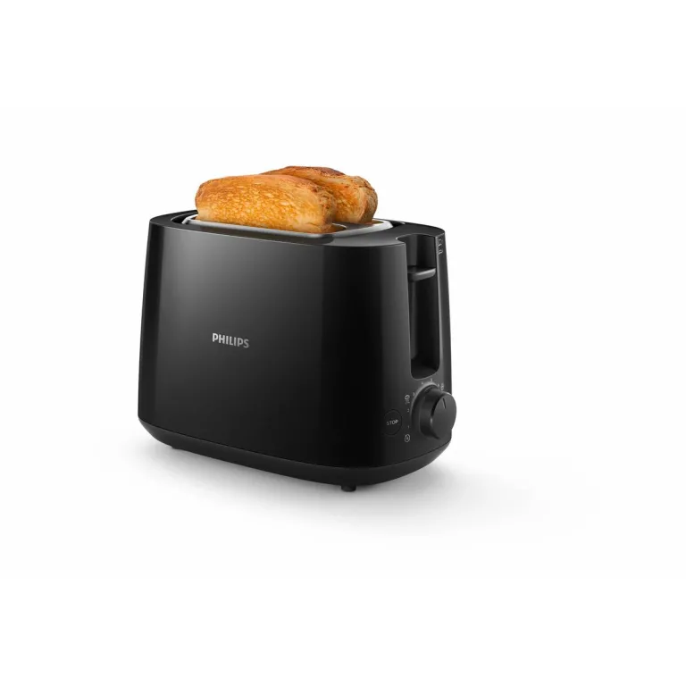 Philips Toaster Tostador con 8 ajustes y rejilla calientabollos integrada