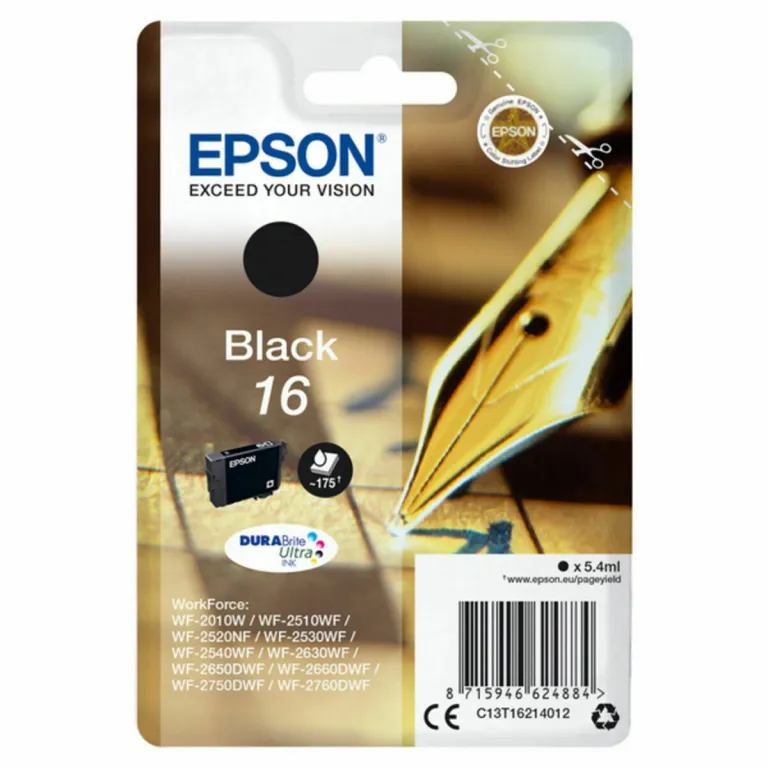 Epson Druckerpatrone Original Tintenpatrone 16 Schwarz