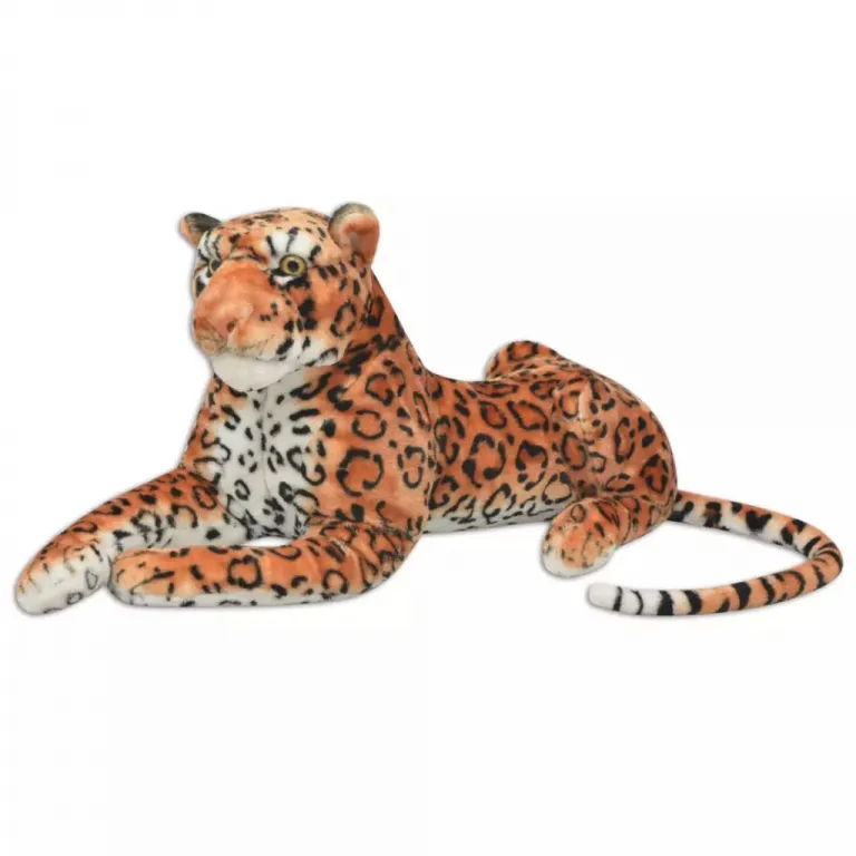 Leopard liegend Plschtier Stofftier KuscheltierBraun XXL