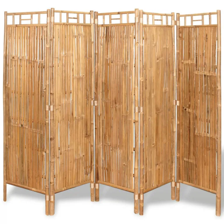 Raumteiler Bambus 5-tlg. 200x160 cm