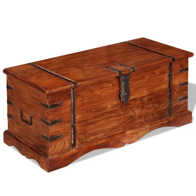 Truhe Aufbewahrungstruhe Holztruhe Schatztruhe Kiste mit Deckel Massivholz