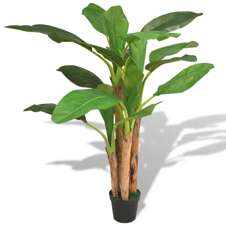 Knstlicher Bananenbaum mit Topf 175 cm Grn Pflanze realistisch echt