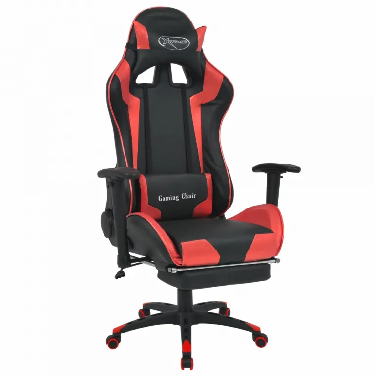 Brostuhl Gaming-Stuhl Neigbar mit Fusttze Rot Gaming Sessel Computerstuhl