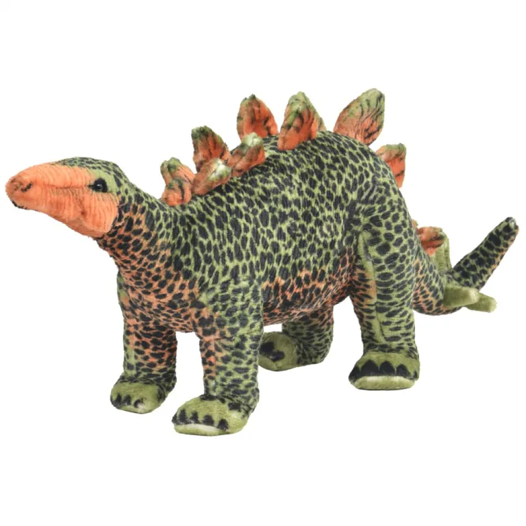 Stofftier Kuscheltier Plschtier Dinosaurier Stegosaurus Grn und Orange XXL