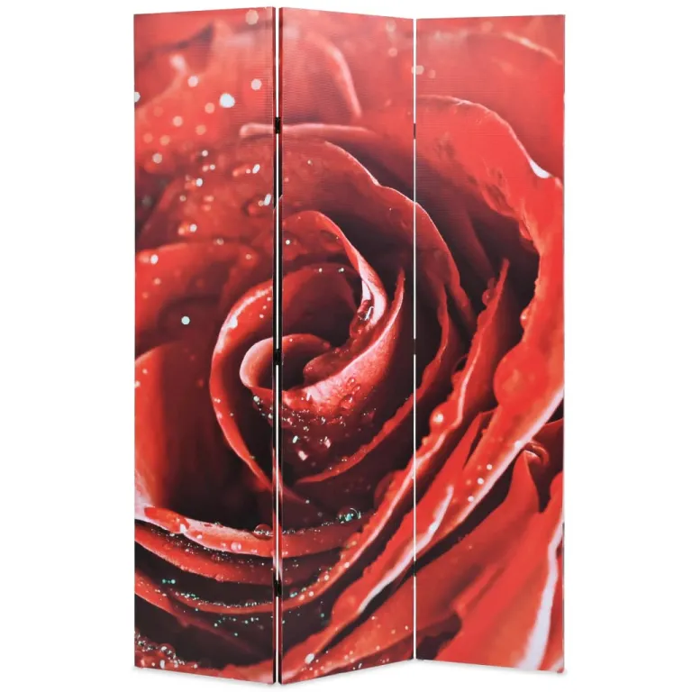 Raumteiler klappbar 120 x 170 cm Rose Rot