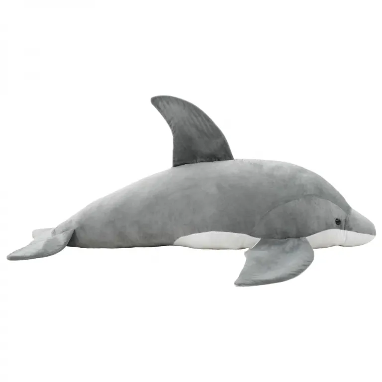 Delphin Kuscheltier Stofftier Plschtier Grau