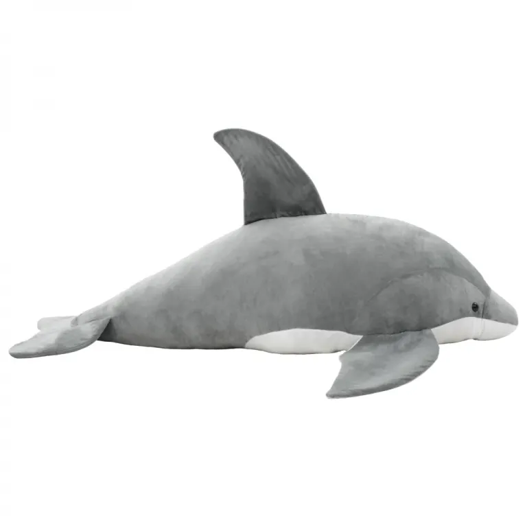 Delphin Kuscheltier Plsch Grau
