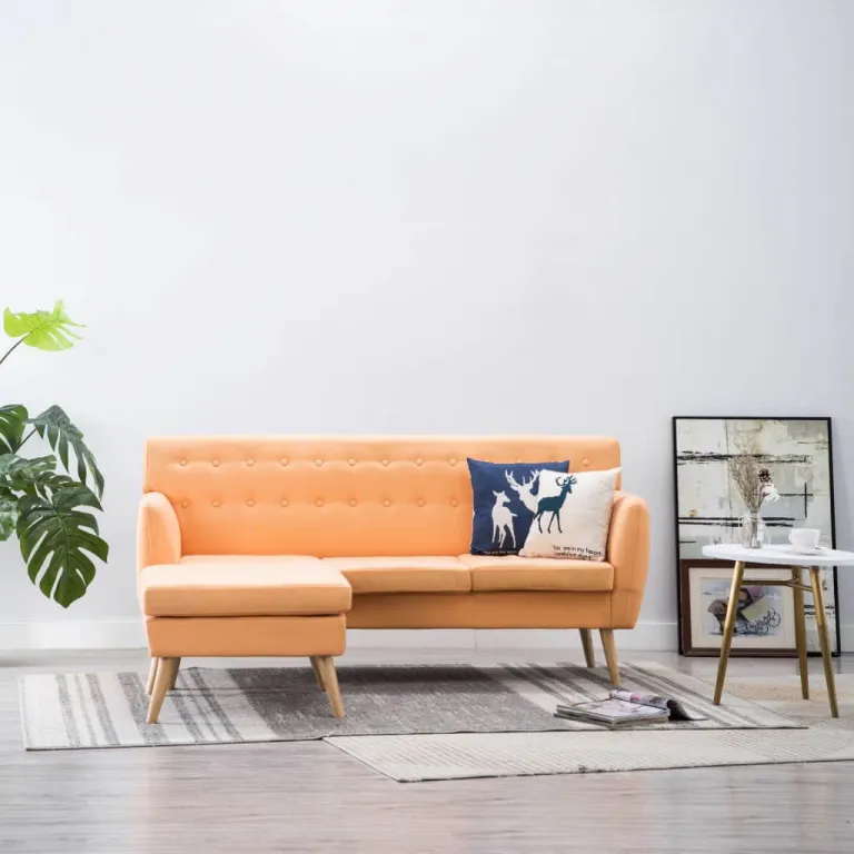 Sofa in L-Form Stoffbezug 171,5 x 138 x 81,5 cm Orange