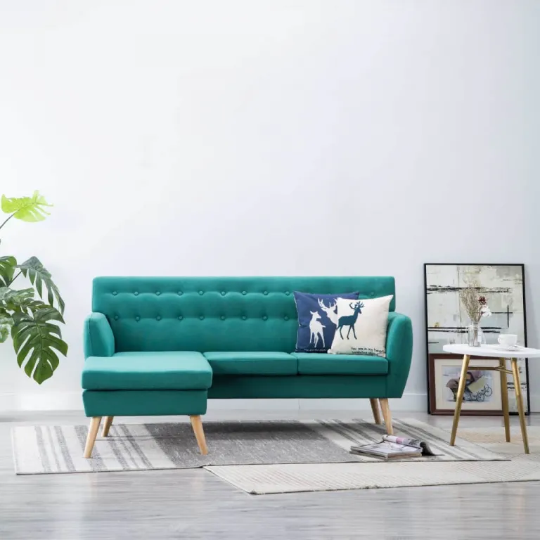 Sofa in L-Form Stoffbezug 171,5 x 138 x 81,5 cm Grn