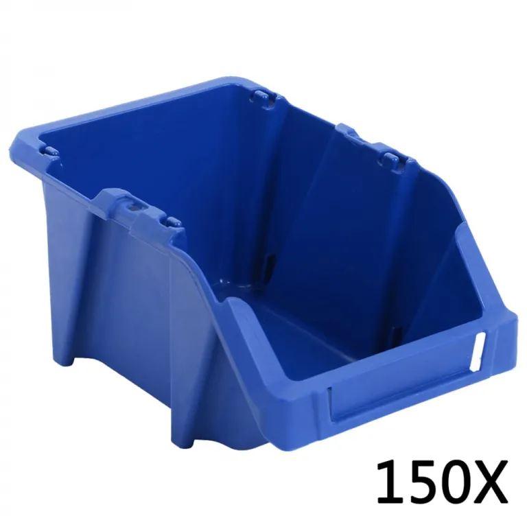 Stapelbare Lagerboxen 150 Stk. 125 x 195 x 90 mm Blau