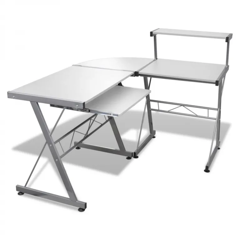 Computertisch Schreibtisch Arbeitstisch Ecktisch PC Tisch Bro wei