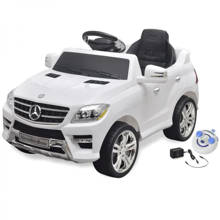 Kinderfahrzeug Elektroauto Ride-on Mercedes Benz ML350 Wei 6 V mit Fernbedienun