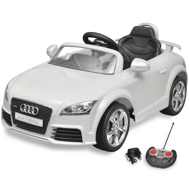 Kinderfahrzeug Auto Elektroauto Kinderauto Audi TT RS mit Fernsteuerung Wei