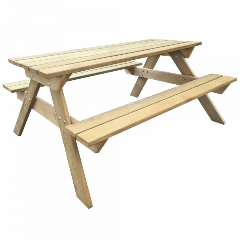 Picknicktisch 150x135x71,5 cm Holz 4 Personen