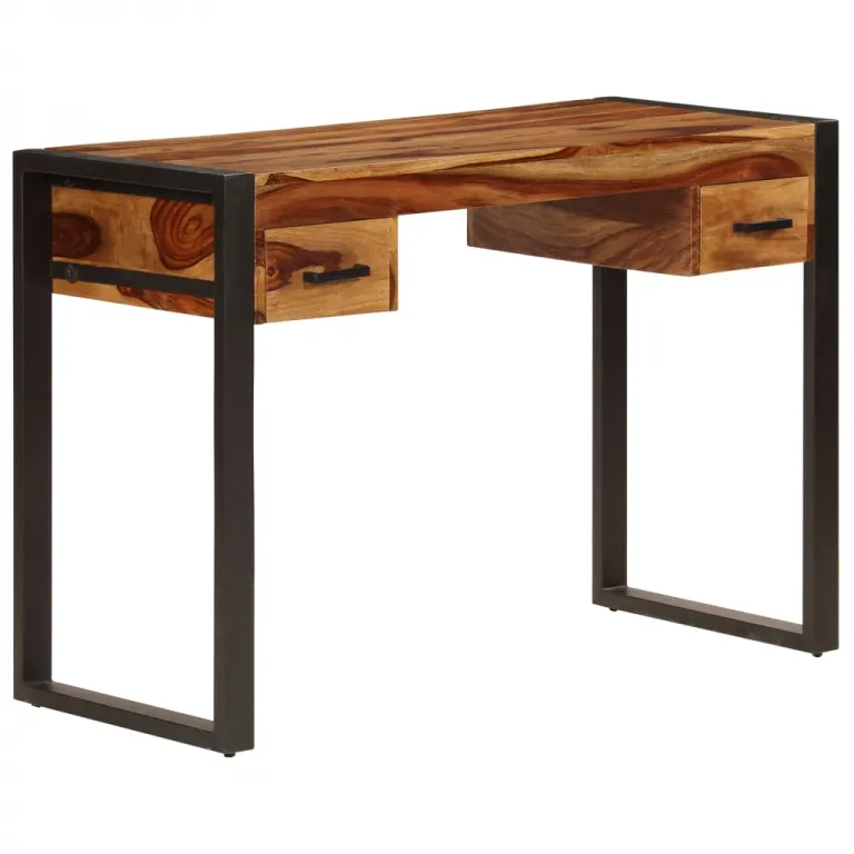 Schreibtisch mit 2 Schubladen 110x50x77 cm Massivholz