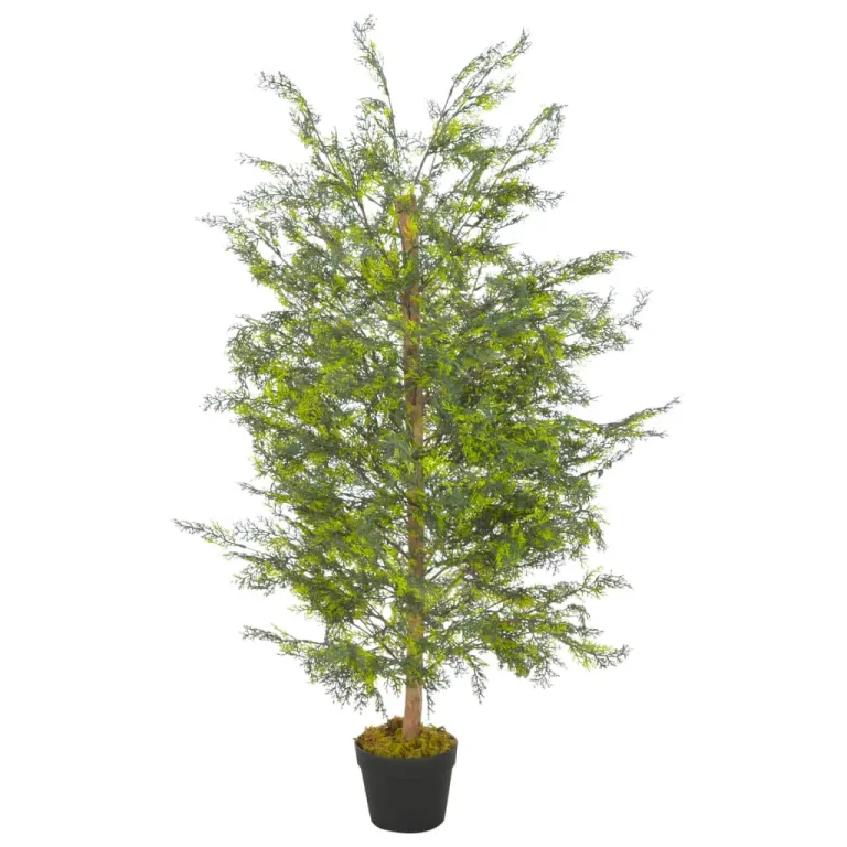 Knstliche Pflanze Zypresse mit Topf Grn 120 cm Pflanze realistisch echt