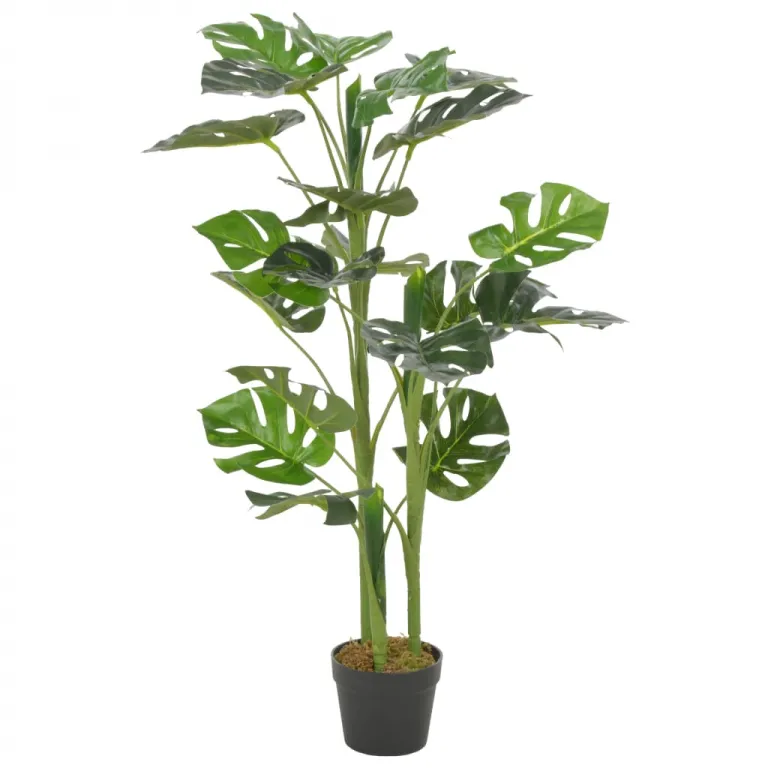 Knstliche Pflanze Monstera mit Topf Grn 100 cm Pflanze realistisch echt