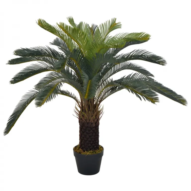 Knstliche Pflanze Cycas-Palme mit Topf Grn 90 cm Pflanze realistisch echt