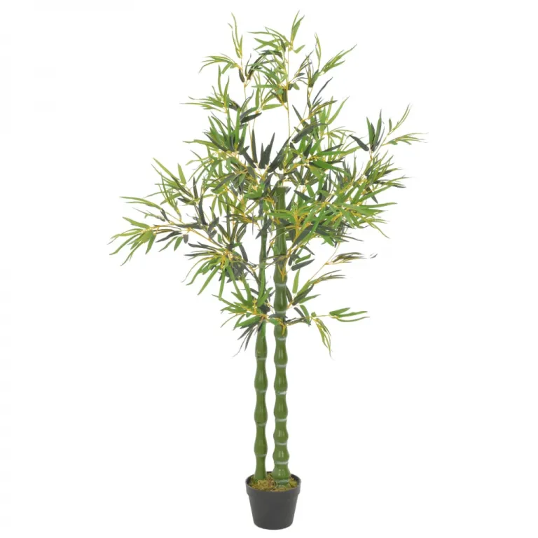 Knstliche Pflanze Bambus mit Topf Grn 160 cm Pflanze realistisch echt