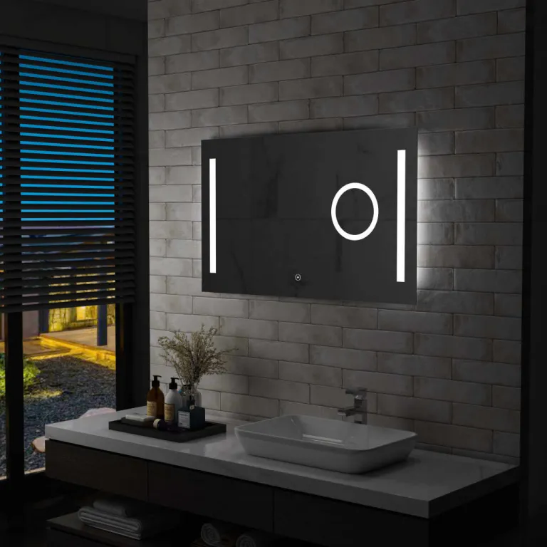 Badezimmer Wandspiegel mit LED und Touch-Sensor 100 x 60 cm Badspiegel