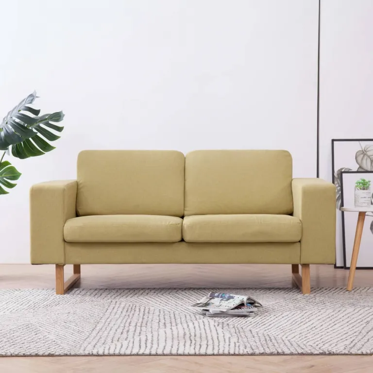 2-Sitzer-Sofa Stoff Grn Couch