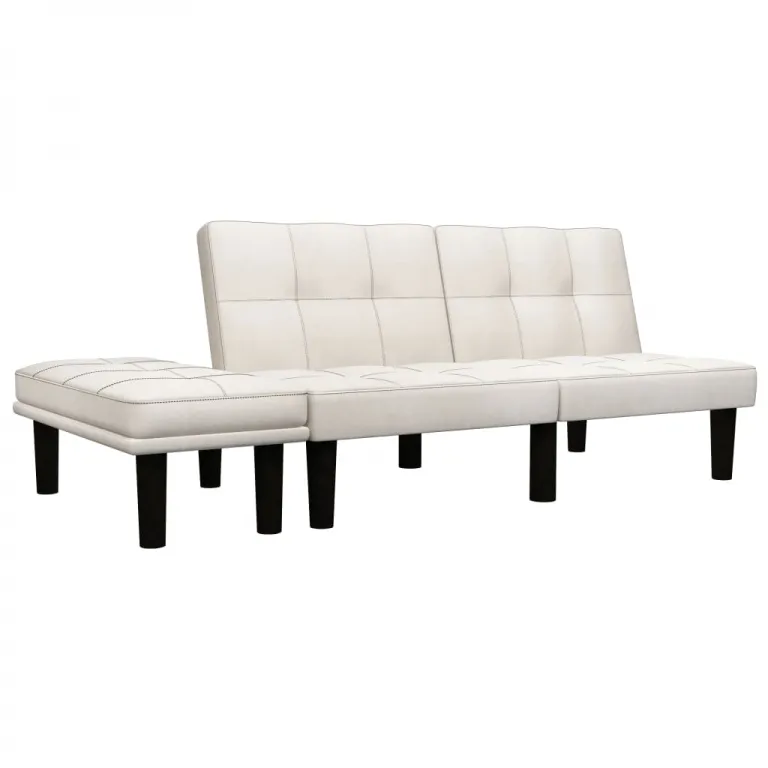 2-Sitzer-Sofa Cremewei Stoff Couch