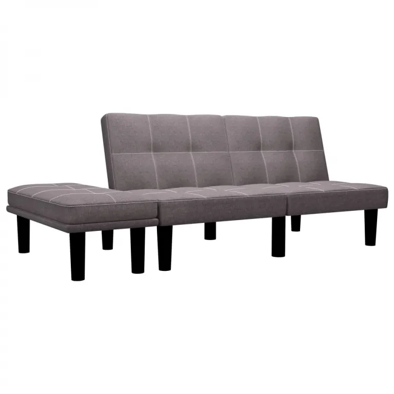 2-Sitzer-Sofa Taupe Stoff Couch