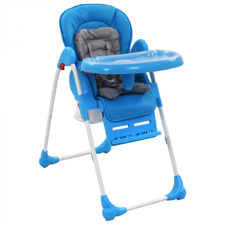 Babystuhl Hochstuhl Babysitz Kinderstuhl Kunststoff mit Tischablage blau grau