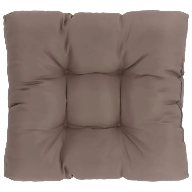 Garten-Sitzkissen Taupe 80x80x10 cm Stoff