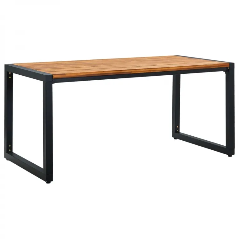Gartentisch mit Beinen in U-Form 1608075 cm Akazie Massivholz Holz