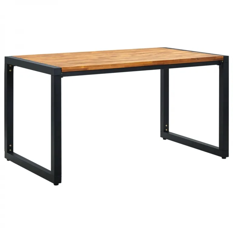 Gartentisch mit Beinen in U-Form 1408075 cm Akazie Massivholz Holz