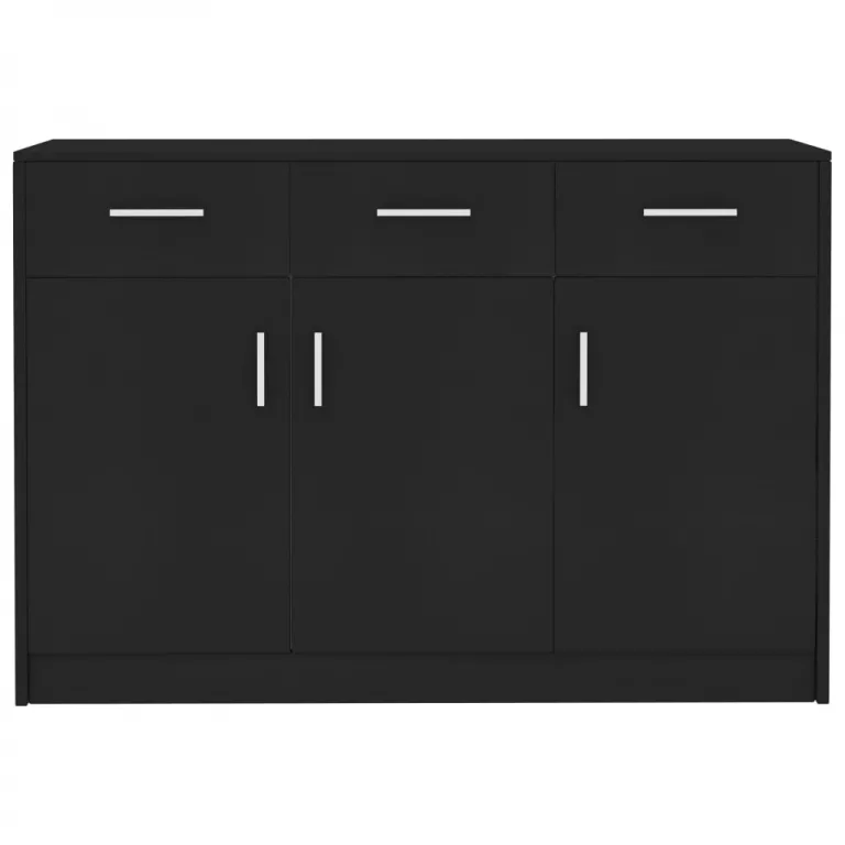 Sideboard Schwarz 110x30x75 cm Spanplatte