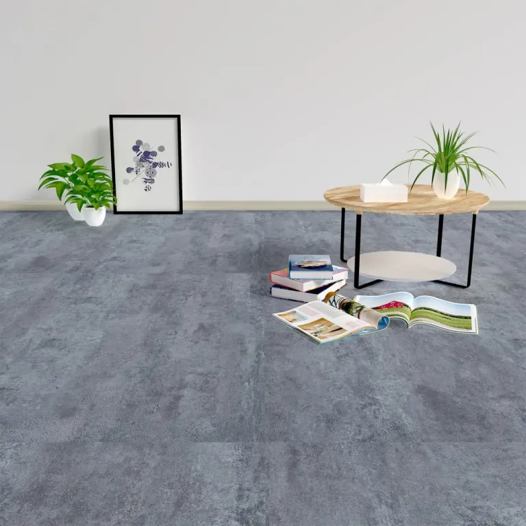 Laminat Dielen Selbstklebend 5,11 m PVC Grauer Marmor Vinylboden Bodenbelag Fuboden Vinyl