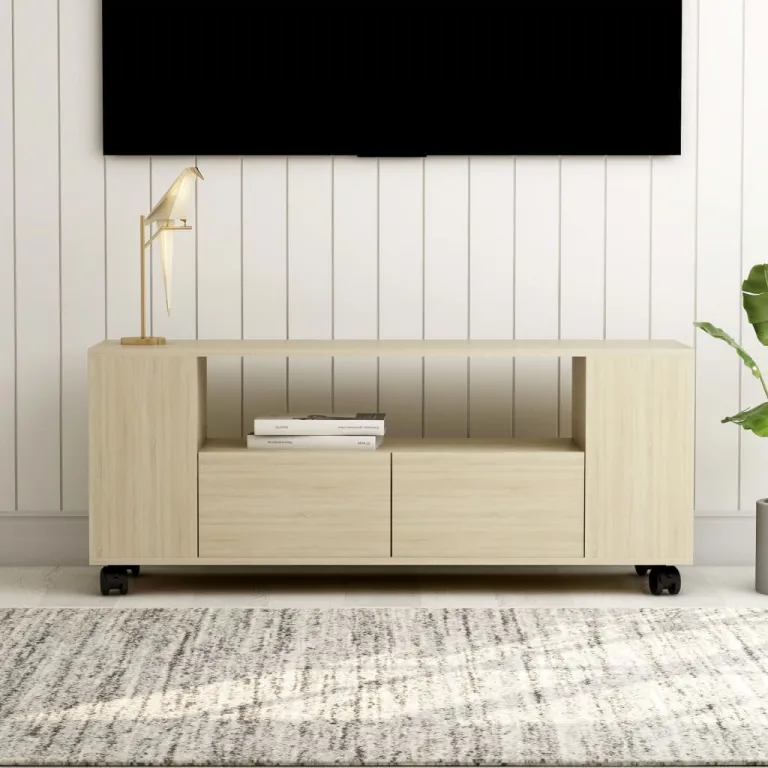 TV-Schrank Sonoma-Eiche 120 x 35 x 43 cm Spanplatte Lowboard