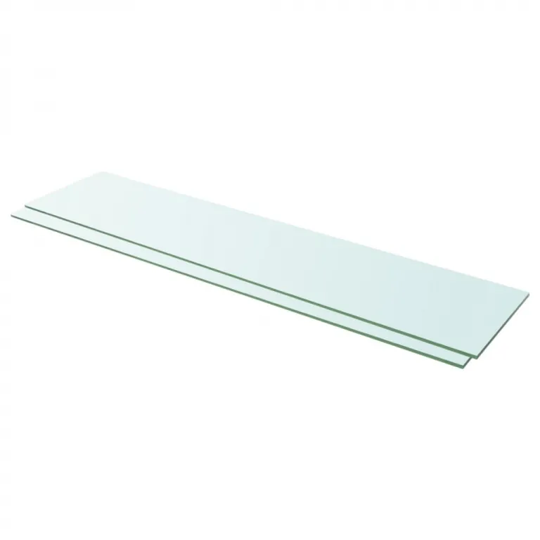 Regalbden 2 Stk. Glas Transparent 110 x 25 cm