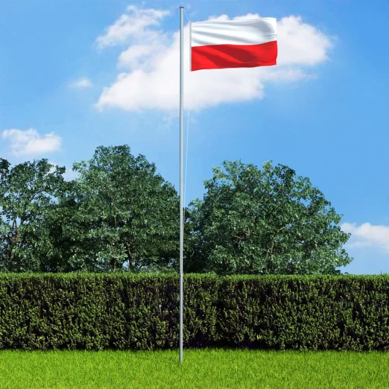 Flagge Polens und Mast Aluminium 6,2 m