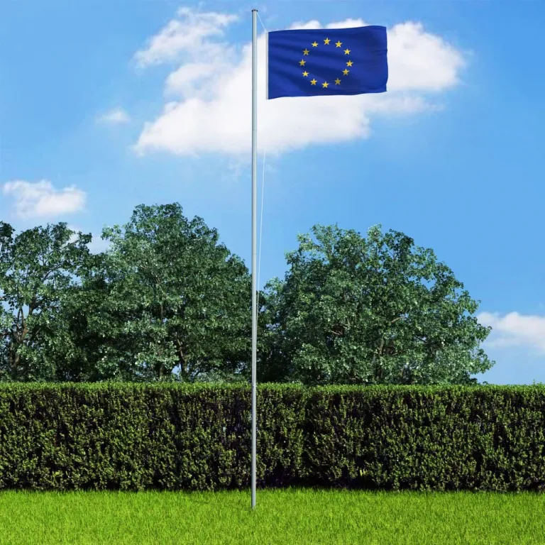 Europaflagge und Mast Aluminium 6,2 m