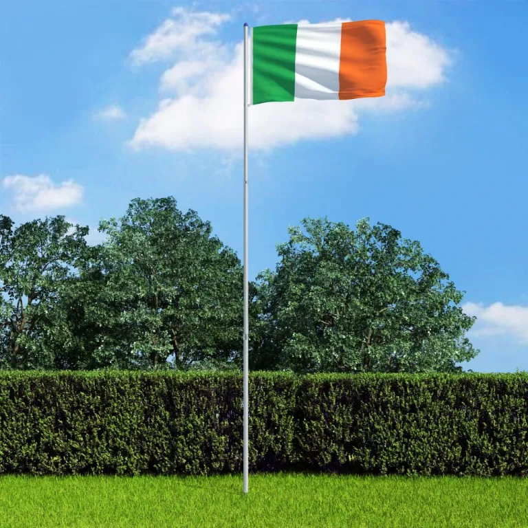 Flagge Irlands und Mast Aluminium 6 m
