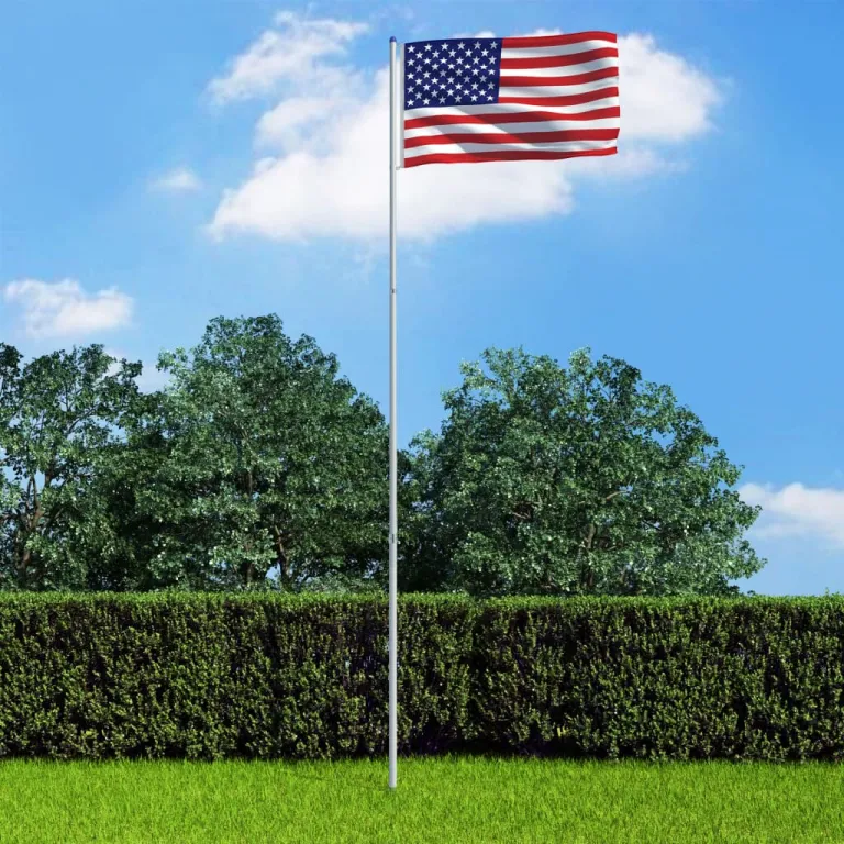 Flagge der Vereinigten Staaten und Mast Aluminium 6 m