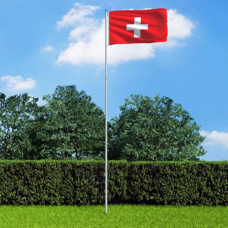 Flagge der Schweiz und Mast Aluminium 6 m