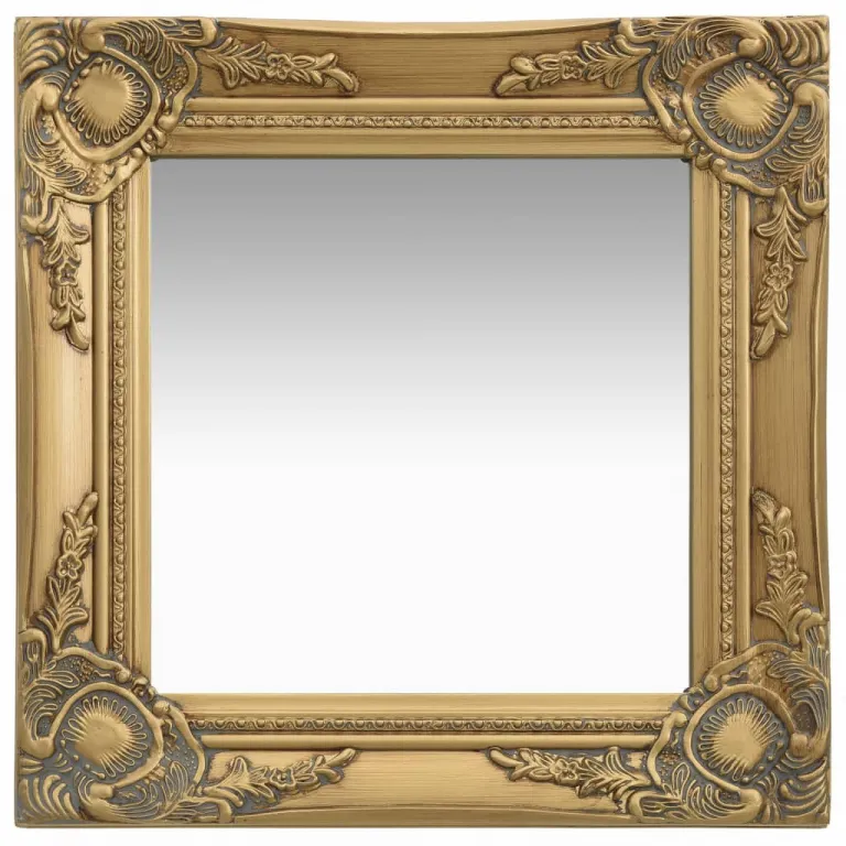 Dekoration Spiegel Wandspiegel  im Barock-Stil 40x40 cm Golden