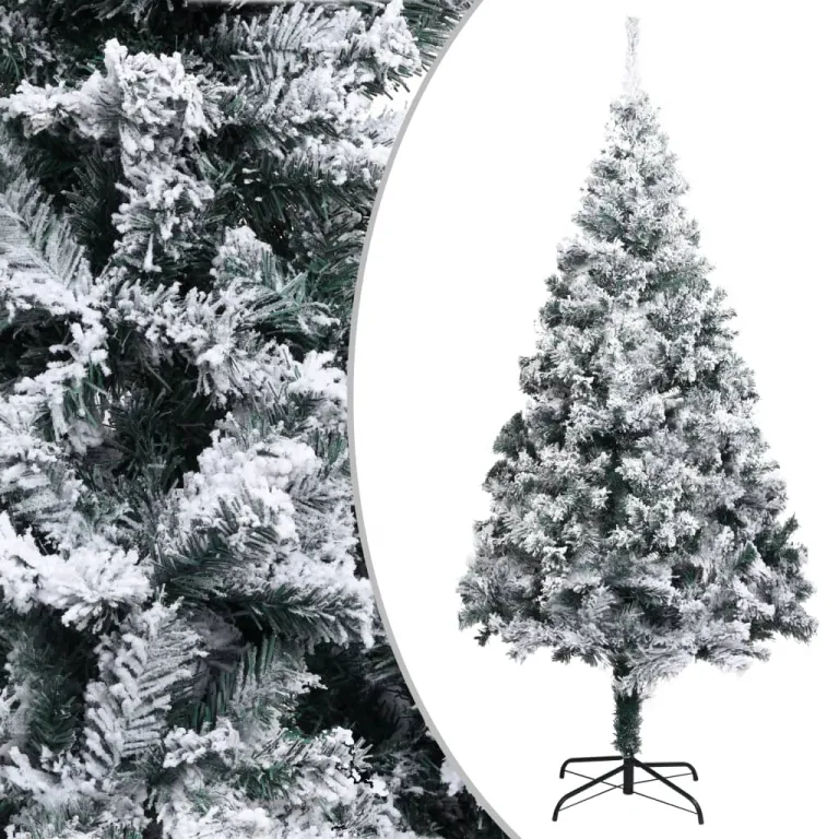 Knstlicher Weihnachtsbaum Beschneit Grn 240 cm PVC
