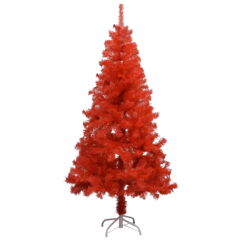 Knstlicher Weihnachtsbaum mit Stnder Rot 150 cm PVC