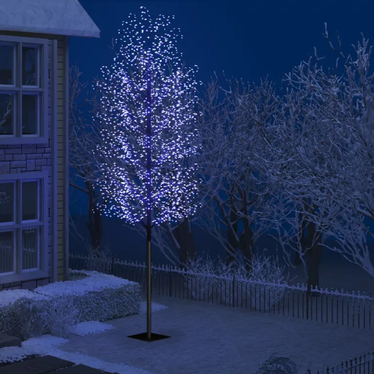 Weihnachtsbaum 2000 LEDs Blaues Licht Kirschblten 500 cm