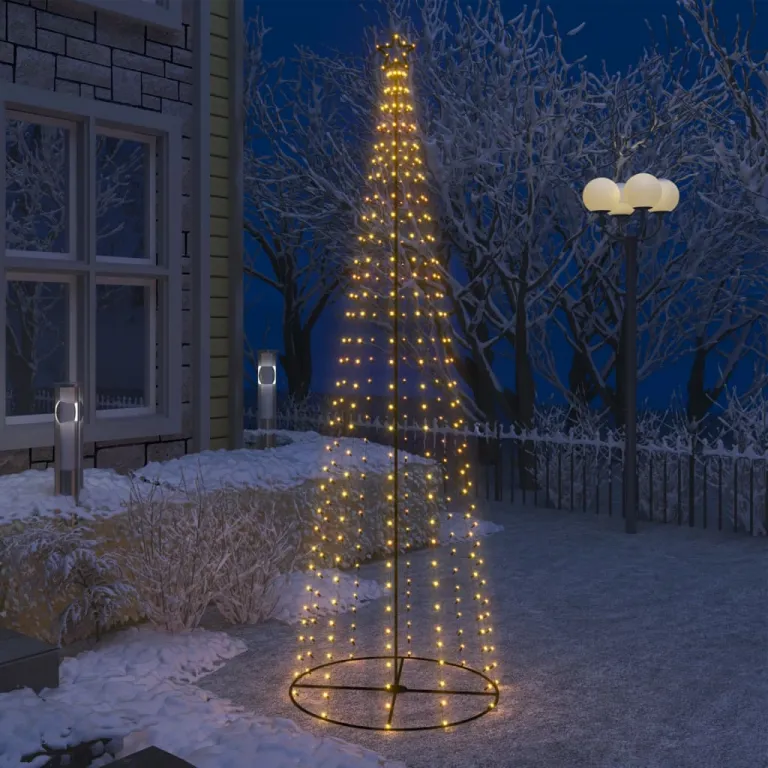 Weihnachtskegelbaum 330 Warmweie LEDs Dekoration 100x300 cm