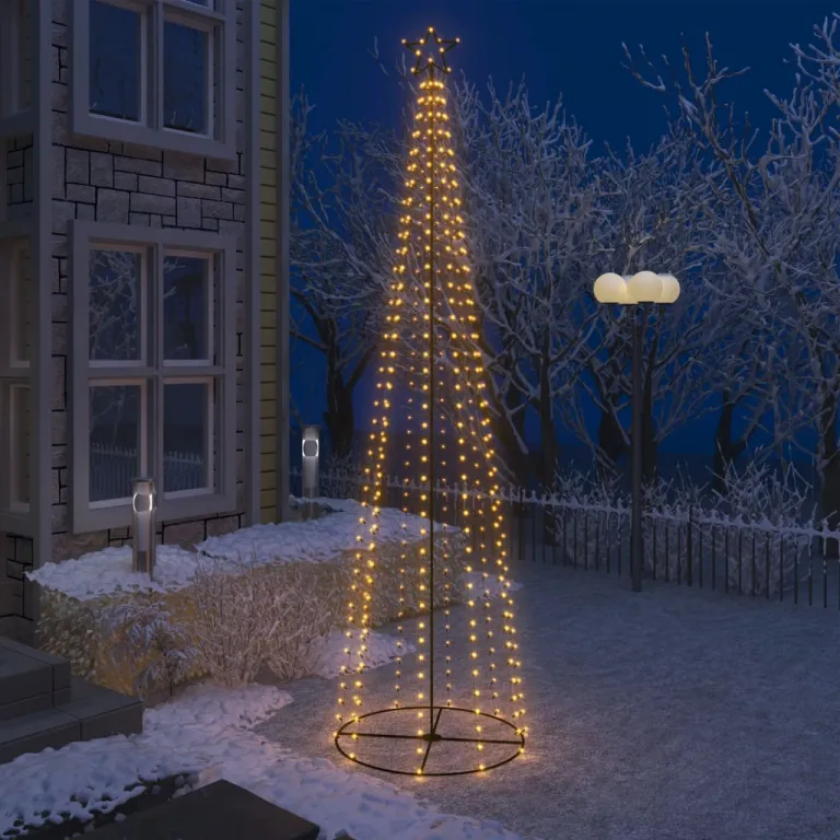Weihnachtskegelbaum 400 Warmweie LEDs Dekoration 100x360 cm