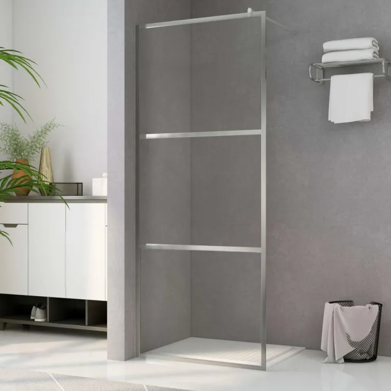 Walk In Duschwand fr Begehbare Dusche mit Klarem ESG-Glas 90x195 cm