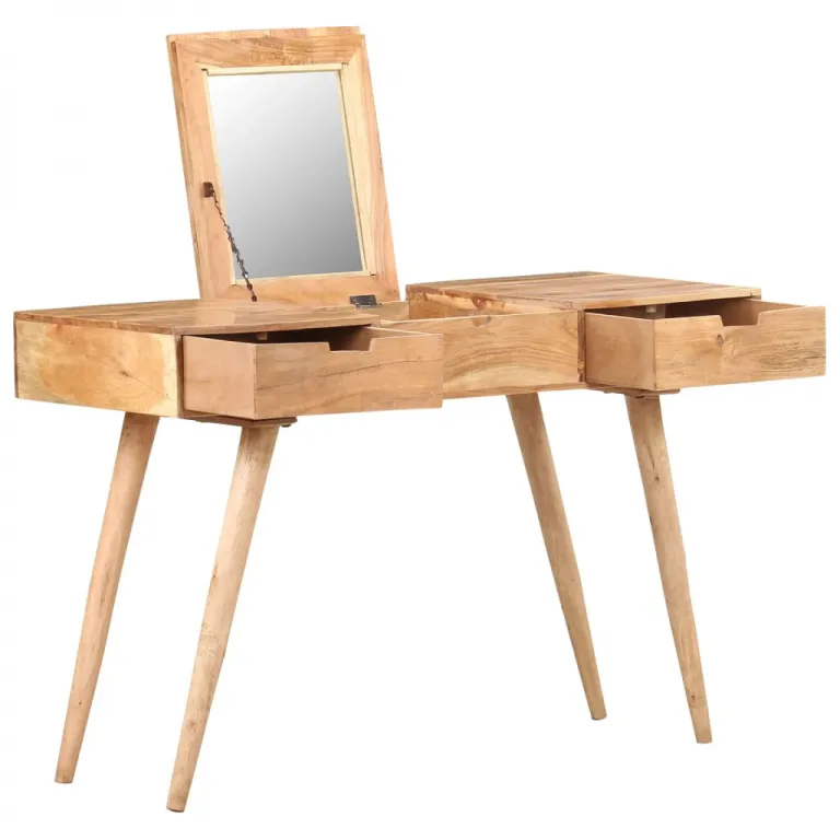 Schminktisch Frisiertisch Beautytisch mit Spiegel 112x45x76 cm Akazie Massivholz